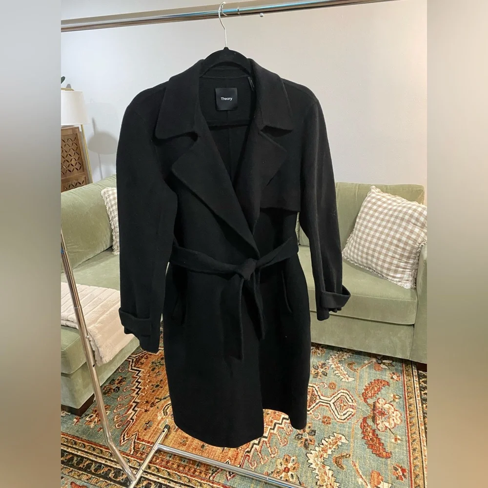 Theory Cashmere Wrap Coat - Picture 2 of 4